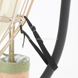 Leisure Foldable Hanging Chair Indoor Outdoor Garden Single Chair Rope Furniture Steel <b>Swing</b> Chair With Cushion - Product Image 5