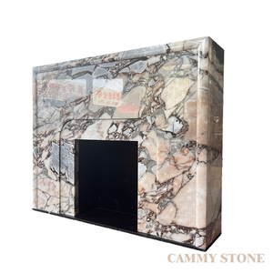 Cornice per Caminetto in Marmo <span class=keywords><strong>Naturale</strong></span> Stile Lusso Tempeste Oceaniche per Soggiorno di Villa, Hotel, Decorazione d'Interni - Product Image 4