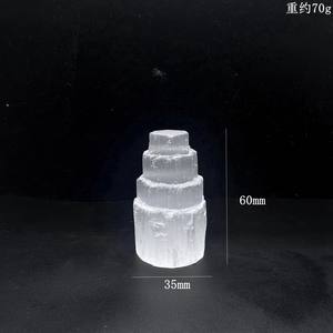 Cubo decorativo de desmagnetización de yeso de cristal de selenita Natural marroquí, otras artesanías de cristal - Product Image 3