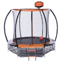 Zoshine enfants et adultes grand lit de saut de divertissement en plein air, trampoline personnalisé élastique et stable avec panier