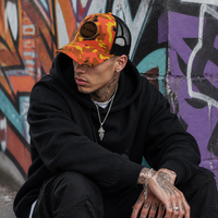 Casquette Trucker 5 Panneaux Personnalisée avec Logo Qualité Supérieure, Camouflage Orange, en Maille, pour Chasse en Extérieur, Casquette de Baseball Snapback, Vente en Gros, Performance Optimale