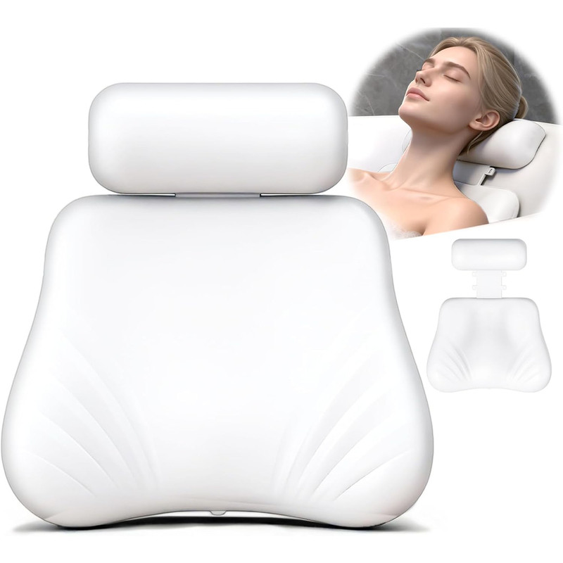 Silicone Bath Pillow Adjustable Height Bathtub