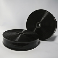 Tuyau d'arrosage plat en PE, grand diamètre 63mm 75mm 90mm 110mm, résistant aux UV, noir, flexible, pour irrigation agricole