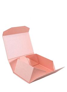 Wholesale Luxury Custom Logo Rigid <b>Cardboard</b> Magnetic <b>Paper</b> Gift Folding Boxes With Ribbon Closure for Clothing T-shirt Wig - Product Image 3