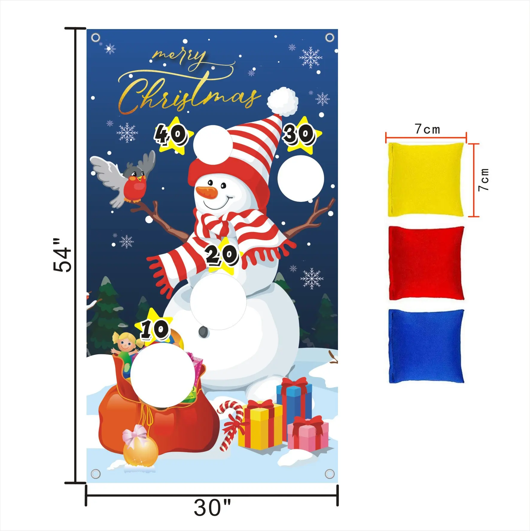 Weihnachts wurf Spiel Zirkus Sitzsack werfen Spiel Sandsack Spiel Banner für Kinder Urlaub Party Aktivitäten