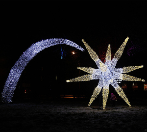 3D Star Motif <b>Lights</b> Outdoor LED Christmas Decoration for Landscape - Product Image 1