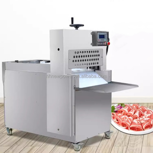 Rebanadora De Carne Fully Automatic Commercial Wide Frozen Fish <b>Meat</b> Bacon Slice <b>Cut</b> Make Slicer 4 Rolls <b>Machine</b> - Product Image 1