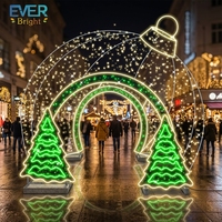 Décorations de Noël, Halloween et du Nouvel An pour l'extérieur, motif lumineux LED 3D en PVC imperméable IP65, structure en fil métallique, arche géante artisanale pour aménagement paysager