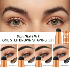 Trousse Maquillage <span class=keywords><strong>Sourcils</strong></span> Végétalienne Imperméable Poudre Teintée Marron Rehausseur de <span class=keywords><strong>Sourcils</strong></span> <span class=keywords><strong>avec</strong></span> 10 Formes, Brosse et Tampon <span class=keywords><strong>Pochoir</strong></span> à <span class=keywords><strong>Sourcils</strong></span> - Product Image 2