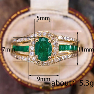 Anello con Zircone Stile Smeraldo per Donne, Elegante Gioiello da Dito alla Moda - Product Image 4
