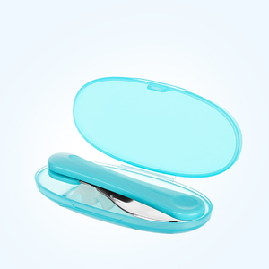 Juego de Cuchara y Tenedor de Plástico PP de Grado Alimenticio para Bebés, con Estuche Plegable Portátil, Utensilios de Alimentación para Bebés y Niños Pequeños, Kit de Viaje Hogo Kids - Product Image 6