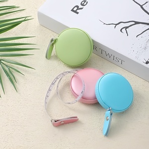 Cinta Métrica de Cuero con Logotipo Personalizado, Cinta Métrica Pequeña Retráctil Automática de Doble Cara para Medir el Cuerpo, Sastre, Confección de Ropa y Dieta - Product Image 5