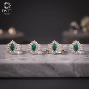 Women's Traditional Fine Silver <b>Toe</b> <b>Ring</b> with Green Stone Religious Style Made in India - Product Image 1