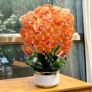 Flores Artificiales de Orquídea Phalaenopsis Rosadas, Juego de Flores Artificiales, Lujoso Set para Sala de Estar, Orquídea en Maceta Grande con Impresión 3D y Acabado Brillante - Product Image 4