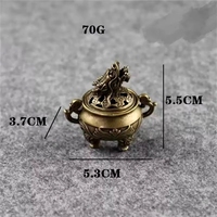 Brûle-encens en laiton au design Phénix avec doubles oreilles couronnées pour collection d'art