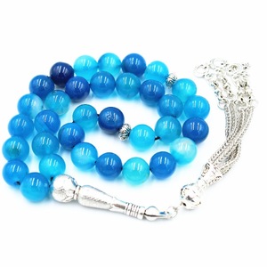 Ispirare gioielli pietra naturale agata nera perlina 33 preghiera perlina islamico musulmano Tasbih Allah <span class=keywords><strong>rosario</strong></span> uomini donne - Product Image 5