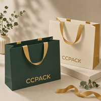 Sac en papier personnalisé 70 g/m² en carton recyclable avec poignées en corde et logo personnalisé en feuille d'or pour la vente au détail de luxe en gros