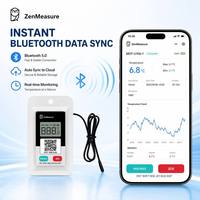 Termómetro Digital Inalámbrico ZenMeasure con Sonda y Registrador de Datos para Monitoreo Remoto de Cadena de Frío 5.0, Instrumentos de Temperatura IP65