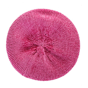HZM-22355 fil de chenille fil de polyester béret chapeau en tricot pour <span class=keywords><strong>femme</strong></span> béret tricoté fantaisie - Product Image 5