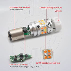 2023 Popular CANbus luz de freno de coche DRL lámpara de señal de giro 1157 bay15d Auto bombillas LED accesorios de coche - Product Image 3