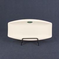 Assiette de service rectangulaire en mélamine plastique écologique sans BPA, résistante au lave-vaisselle, réutilisable, avec décalcomanie personnalisée, pour fêtes de mariage en Europe