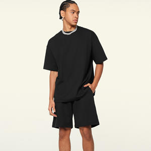 Camiseta de punto con LOGO personalizado, estilo hip hop, para uso diario, para hombre, de color sólido, 100% algodón, básica, de manga corta, suave, transpirable, de corte regular, para verano. - Product Image 1