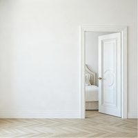 Portes intérieures en bois laqué, peuplier massif, couleur et taille personnalisées, isolation acoustique 48 dB pour chambre, salon, appartement