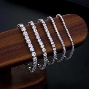 High Quality 2mm 3mm 4mm Pass Diamond <b>Tester</b> Vvs Moissanite Bracelet 925 Sterling Silver Luxury Iced Out Tennis Bracelet - Product Image 2