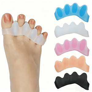 Séparateur d'orteils en silicone pour la correction du hallux valgus, outil d'alignement des pieds à 5 trous pour hommes et femmes - Product Image 2