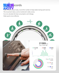 AICITY Anneau Intelligent Portable Technologie Open Source Personnalisable Anillo Inteligente Stress Température SpO2 HRV Sommeil Santé Vitale - Product Image 4