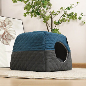 Winter warm cat <b>bed</b>, dog <b>bed</b>, foldable, all-season, semi-enclosed cat <b>bed</b>, cat house, pet supplies wholesale. - Product Image 2