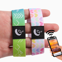 Nfc Bracelet Événement Tissu Bracelet Élastique Bracelet Forte Extensible Logo Personnalisé Bible Mot Positif Rfid Élastique Puce Bracelet