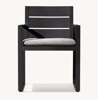Fauteuil d'extérieur en métal AEGEAN, idéal pour balcon, couloir, terrasse de villa, café – Chaise de salle à manger en aluminium – Vente chaude usine