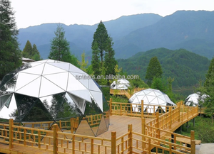 Dôme géodésique en verre avec structure en aluminium, nouvelle conception 2024, 6M, 7M, 8M, pour glamping et complexes hôteliers - Product Image 6