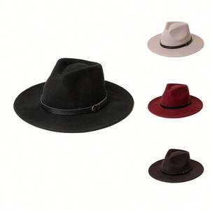 Colección Otoño Invierno 2022: Sombreros Fedora de Lana Personalizados, Coloridos, de Ala Ancha, para Adultos, Lisos, para Fiestas - Product Image 4