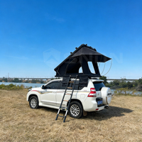 Tente de toit rigide SNDN pour SUV, camping en plein air, en aluminium, avec charnières en X, pour 3-4 personnes, grand espace