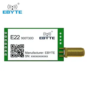 Rf Transmitter Module Ebyte E22-900T30D Semtech SX1262 UART 10Km Range 868Mhz 915Mhz 30dBm DIP 24*43mm CE RoHs FCC LoRa Wireless Transmitter RF Module