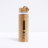 Approvisionnement direct d'usine pour tasse en verre borosilicate de coquille de bambou moderne simple avec couvercle de poignée résistant à la chaleur Drinkware