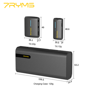 7RYMS IRay DW40 ไมโครโฟนคอนเดนเซอร์ไร้สาย 4 ช่องพร้อมโลหะตัดเสียงรบกวนสำหรับไอโฟนและสมาร์ทโฟนแอนดรอยด์ - Product Image 3