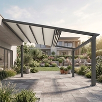 Pergola rétractable en PVC enduit pour l'extérieur, vente en gros