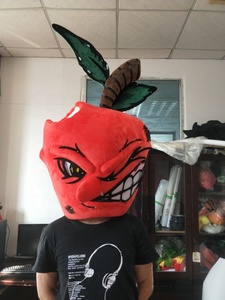 Tay làm cho màu Đỏ Táo Linh Vật Trang phục đầu Đỏ Táo đầu với kích thước củ<span class=keywords><strong>a</strong></span> con người, chào đón OEM/ODM đơn đặt hàng - Product Image 2