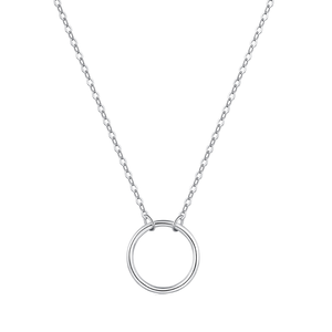 Venta caliente de las mujeres S925 collar de plata pura diseño de círculo suave Cadena de clavícula fresca fabricante de diamantes directo al por mayor - Product Image 1