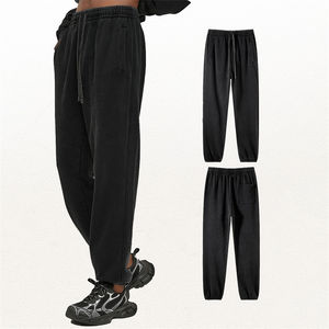 Pantalones Deportivos Unisex de Algodón 100%, Estilo Casual Urbano, Corte Holgado, Tinte Liso, Lavado Ácido, con Logotipo Personalizado - Product Image 2