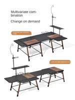 Table de camping moderne IGT en alliage d'aluminium pliable portable pique-nique ensemble complet mobilier d'extérieur 2 places carré rectangulaire