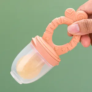 New Infant Silikon Zahnen Kauen Spielzeug Baby Fresh Food Fütterung Schnuller Set Obst Gemüse Feeder Beißring für Kleinkinder