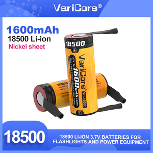 バリコアVC-1600C 1600mAh 3.7V/4.2V充電式円筒18500リチウムイオン電池 + ニッケルシート - Product Image 2