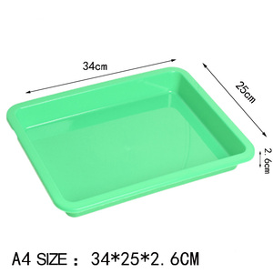 Khay nhựa cứng hình chữ nhật nhiều màu sắc, sẵn hàng, bán sỉ, dùng để đựng bánh mì, bánh ngọt, trà - Product Image 5