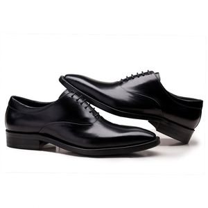 Nuevos Zapatos de Cuero Genuino para Hombre, Estilo Ejecutivo, Sencillos y Lisos, con Punta Cuadrada y Cordones Cómodos, para Oficina y Traje de Uniforme - Product Image 3
