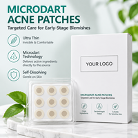 Patchs coréens hydrocolloïdes à micro-aiguilles solubles à l'acide salicylique anti-imperfections et anti-acné, personnalisables OEM