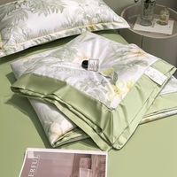 Ensemble de literie 4 pièces en tissu de soie rafraîchissant, lyocell lavé, doux, respirant, écologique, pour la maison et l'hôtel, vente en gros